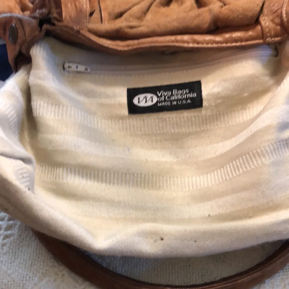 90’s Viva Bags of California leather handbag 14.5”x9” handle to top of bag 7”